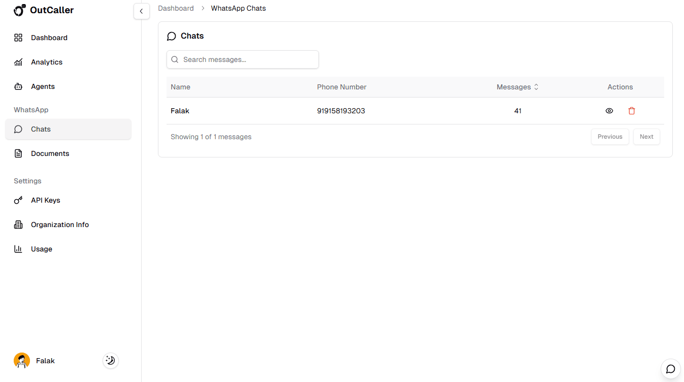 WhatsApp Integration